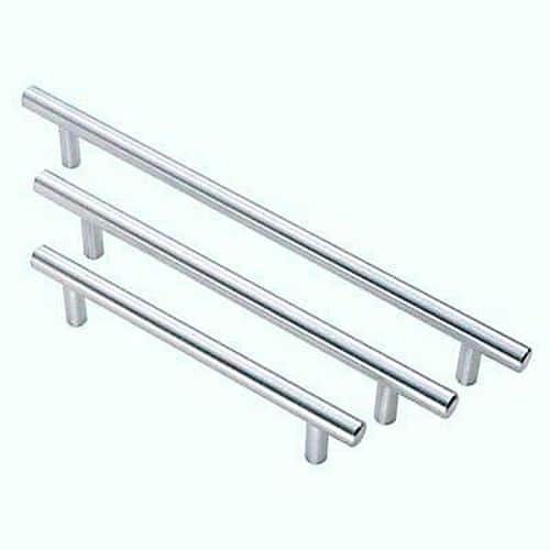 Touchpoint 12mm T-Bar Cabinet Handle - 448mm Centres - Satin Chrome