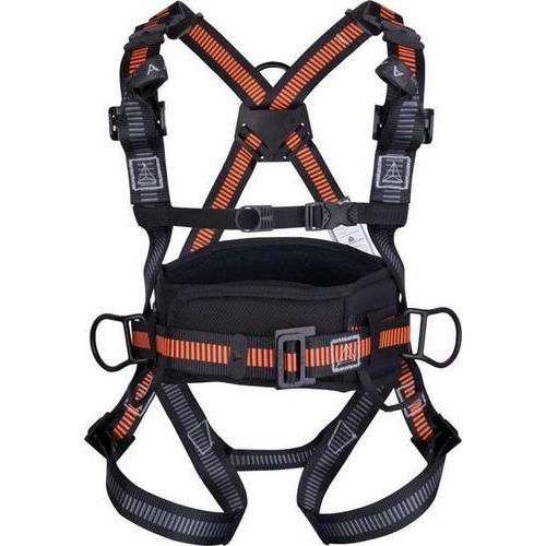 Full Body Harness with 2 Attachment Points- Black & Red