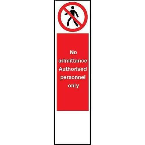 No Admittance Push Plate Sign