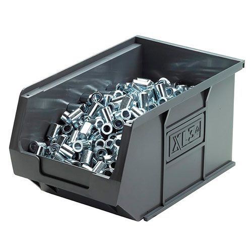 4.6L Recycled Storage Bins Grey H125xW150xD240mm - Pack of 10