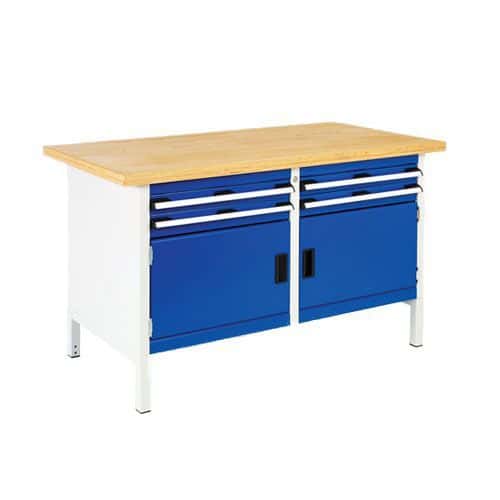 Bott Cubio Heavy Duty Workbench with 4 Drawers & 2 Cupboards