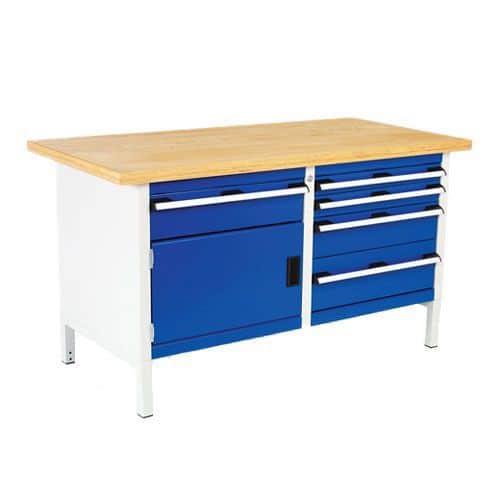 Bott Cubio Heavy Duty Workbench with 5 Drawers & 1 Cupboard