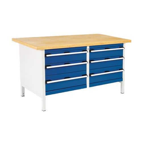 Bott Cubio Heavy Duty Workbench With 6 Drawers