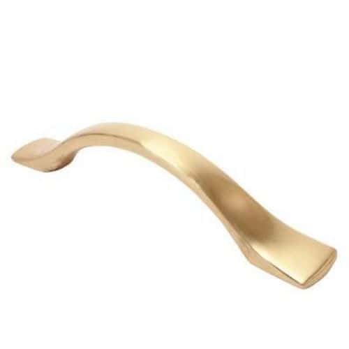 Touchpoint Wave Cabinet Handle - 96mm Centres - Satin Brass