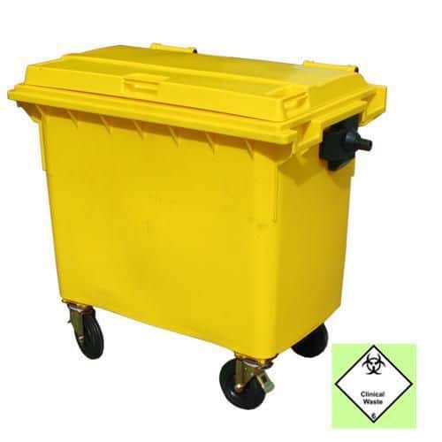 Clinical Waste Wheelie Bins - 4 Wheels