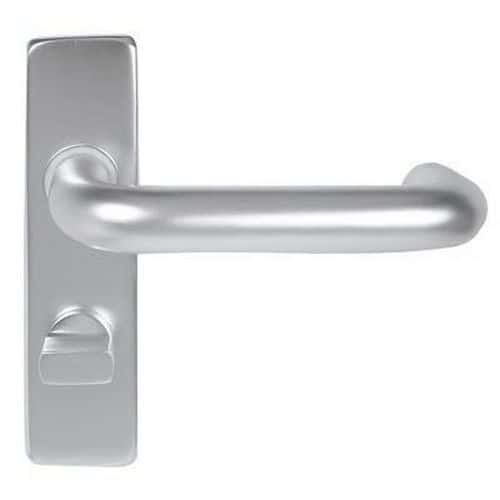 Altro 20mm Return to Door Handle - Bathroom Set - Satin Aluminium