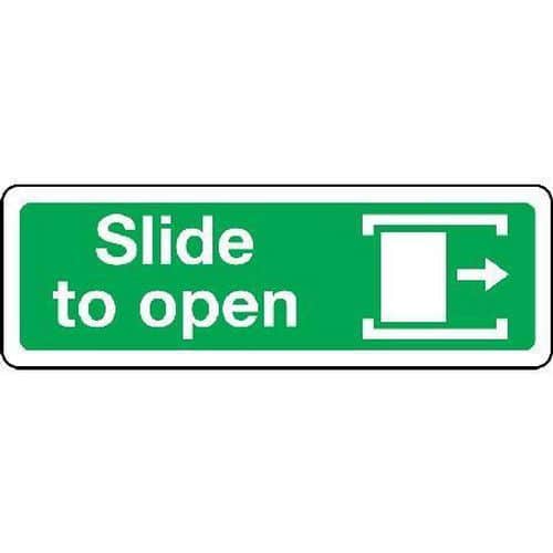 Slide To Open Right - Sign
