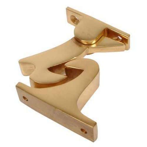 Gravity Door Holder - 60mm - Polished Brass