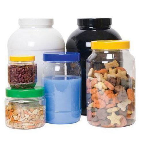 Clear Round PET Jars - Pack of 10