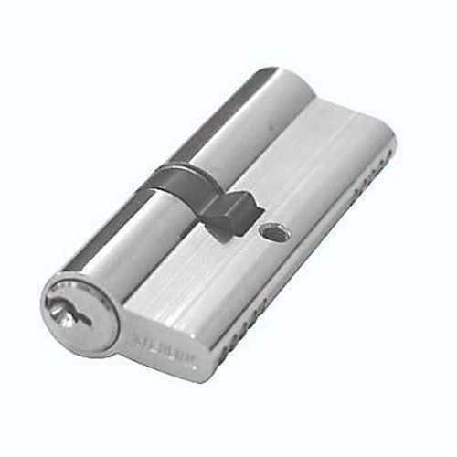 5 Pin Cylinder - Euro Double - 50 + 50mm - Nickel