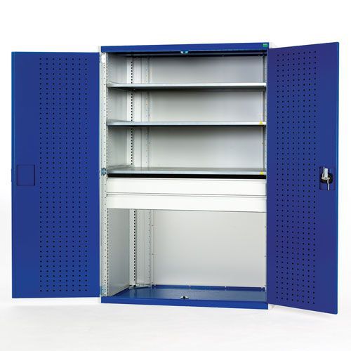 Bott Cubio Heavy Duty Kitted 2 Drawer 3 Shelf Tool Cupboard 2000x1300x650mm