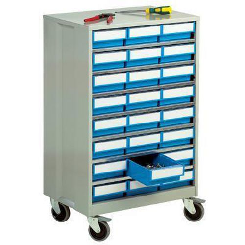 Castors for Heavy Duty Colour Storage Bin Cabinets