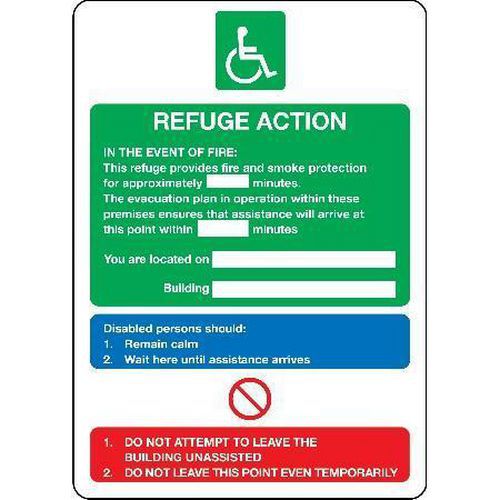 Disabled Refuge Action Sign