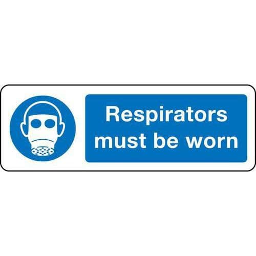 Respirators Must Be Worn - Sign