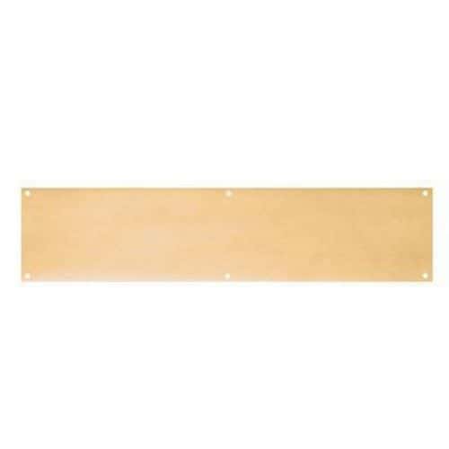 Kick Plate - 800 x 150 x 1.2mm - 8 Screw Holes - Polished Brass