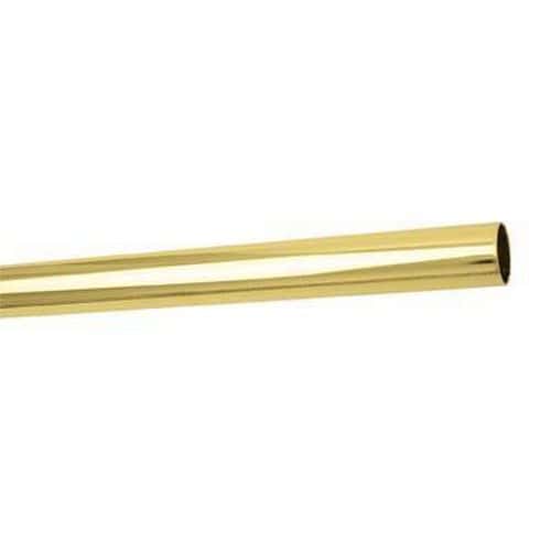 25mm Round Steel Tube - 2500mm Length - Brass Plated