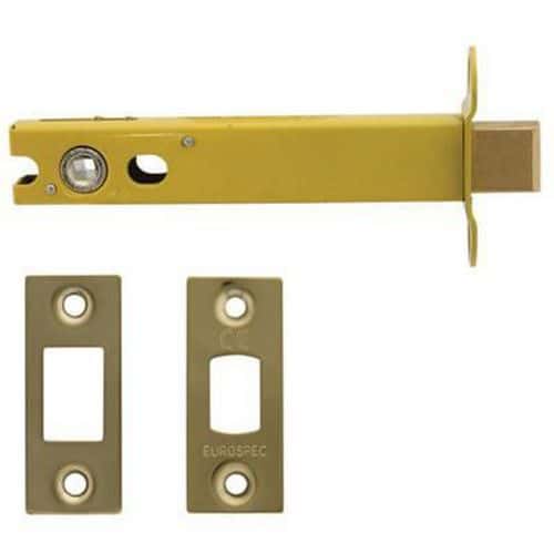 Altro 8mm Tubular Bathroom Deadbolt - 128mm Case - 107mm Backset - Square - PVD Brass