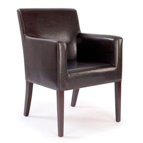 Cubed Visitor Armchair - Leatherette - Eliza Tinsley Metro