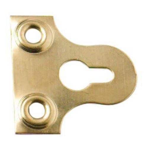 Slotted Glass Plate - 32mm - Brass Plated - Pack of 10