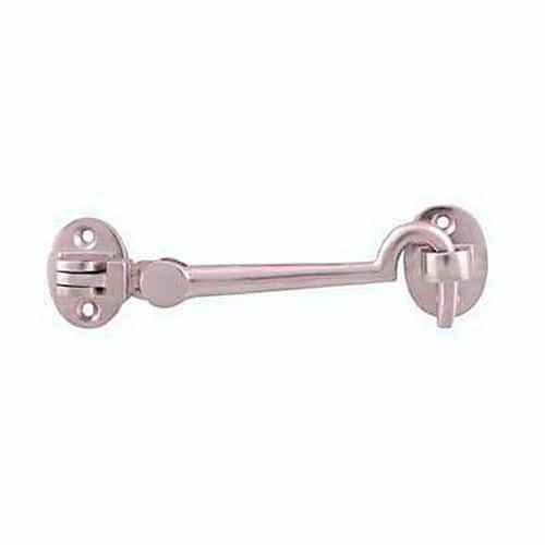 Heavy Silent Cabin Hook & Eye - 100mm - Satin Nickel