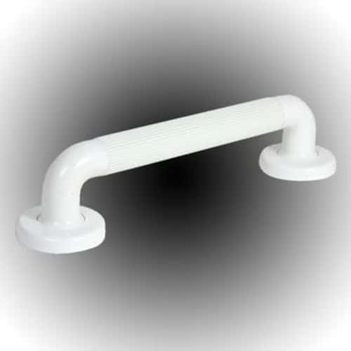 35mm Plastic Fluted Grab Rail - 300mm - White