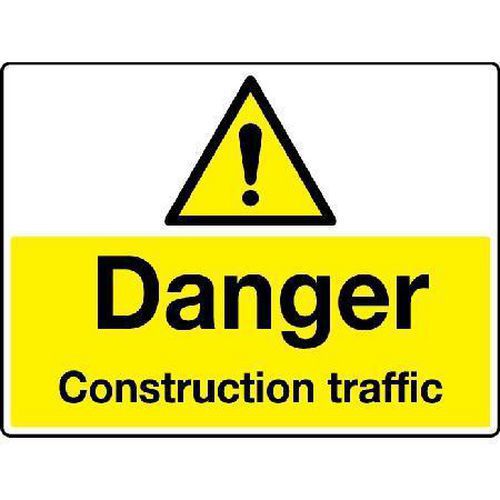 Danger Construction Traffic - Sign