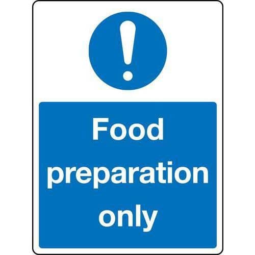 Food Preparation Only - Sign