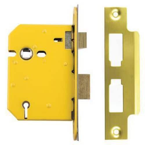 Altro 5 Lever Sashlock - 76mm Case - 57mm Backset - PVD Brass