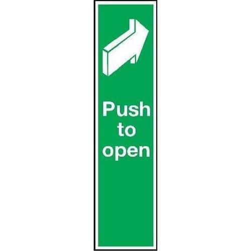 Push to Open Push Plate Sign