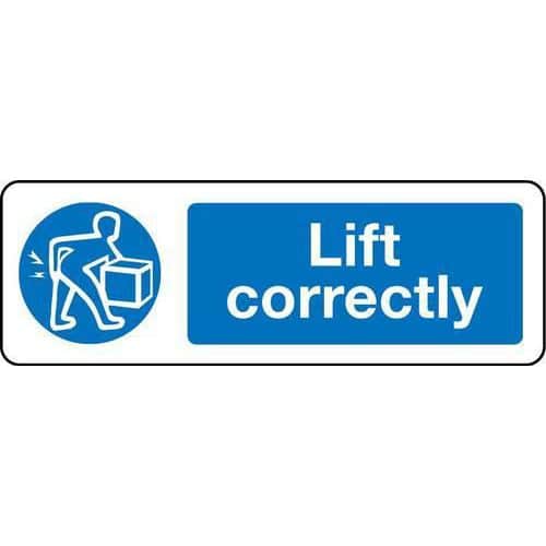 Lift Correctly - Sign