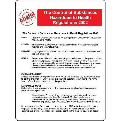 The Control of Substances - Regulations 2002 - Poster
