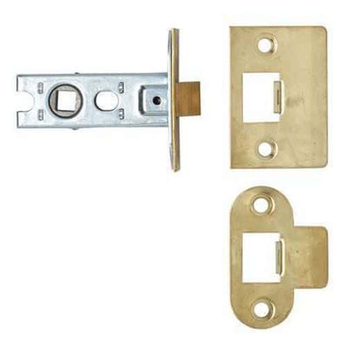 Project Bolt Through Tubular Latch - 63mm Case - 44mm Backset - Electro Brass