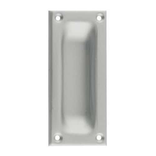 Rectangular Flush Aluminium Door Pull - 90 x 38mm - Satin Aluminium