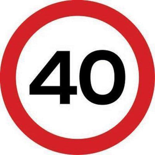 5 Or 40 MphTraffic Sign - Class 2