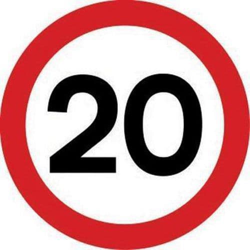 20 Mph - Class 2 Sign