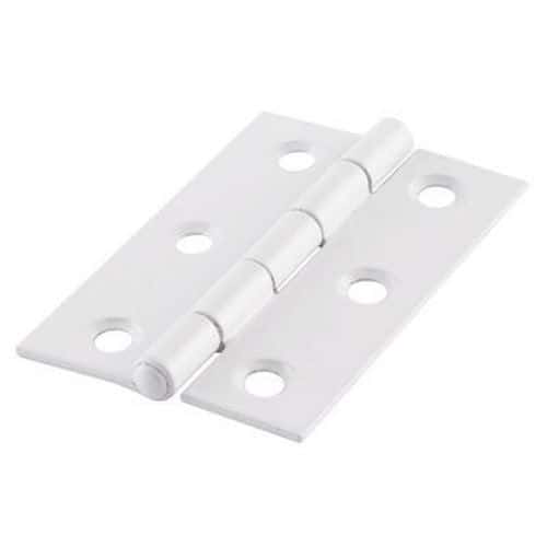 Steel Hinge - 75 x 50 x 1.7mm - White