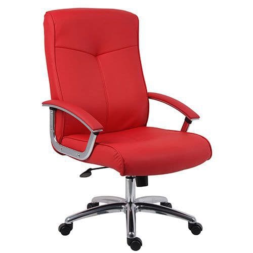 Executive Office Chairs - Red Leather - Technic Redlake