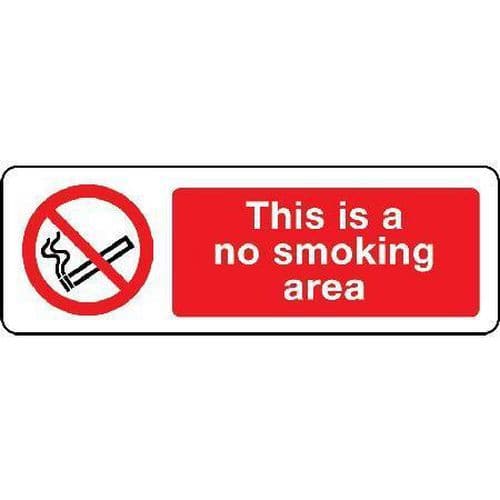 This Is A No Smoking Area Sign - Health & Safety