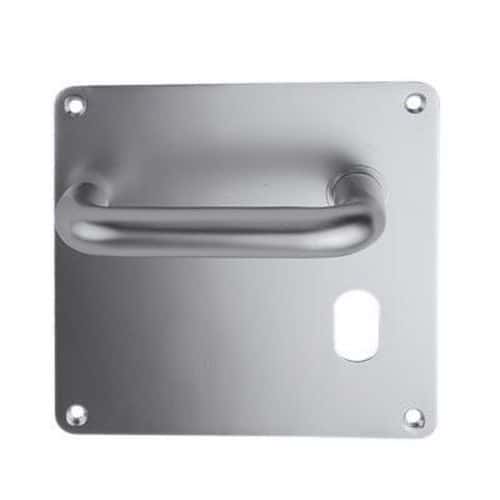 Return to Door Handle Square Plate Oval Lock Set 20mm