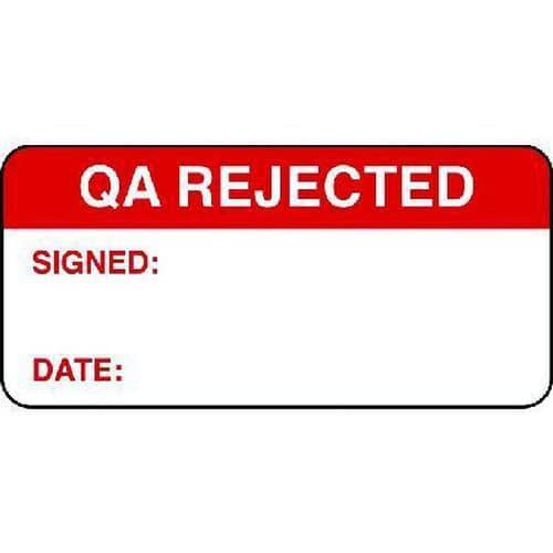 QA Rejected Quality Control Labels