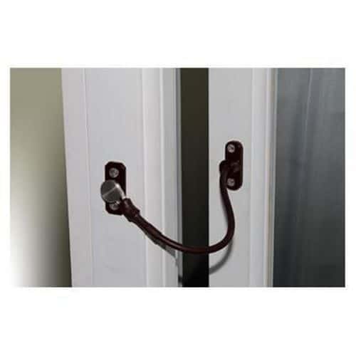 Jackloc Permanent Fixed Window Restrictor - Brown