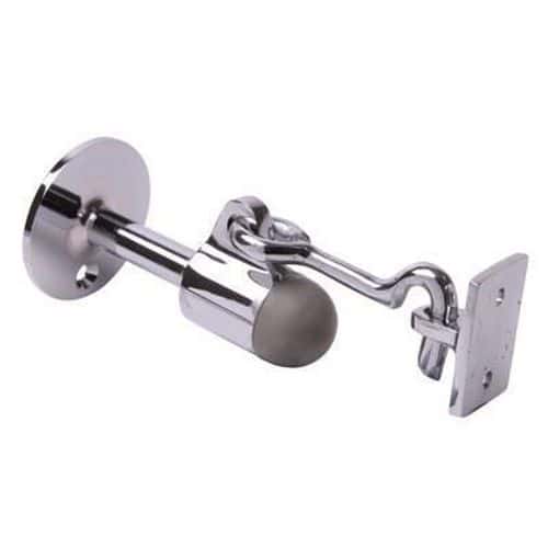 Horizontal Door Stop/Holder - 91mm - Polished Chrome