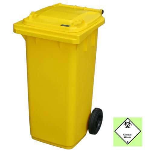 Clinical Waste Wheelie Bins - 2 Wheels