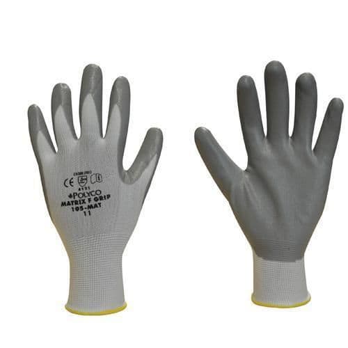 Lightweight Nylon - Nitrile Gloves -