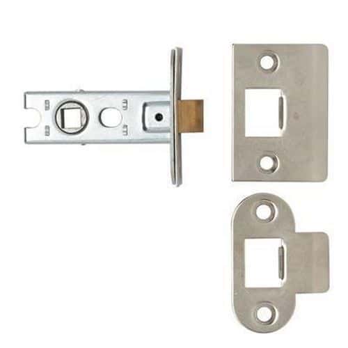 Project Bolt Through Tubular Latch - 63mm Case - 44mm Backset - Nickel Plated