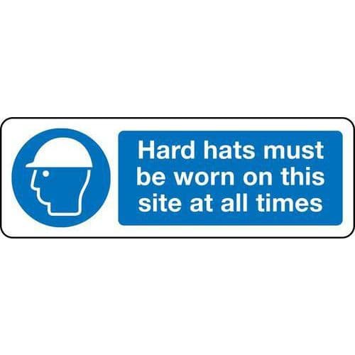 Hard Hats Must Be Worn On This Site At all Times - Sign