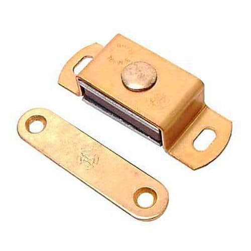 Budget Magnetic Catch - 4.0kg Pull - 40mm - Brass - Hardware