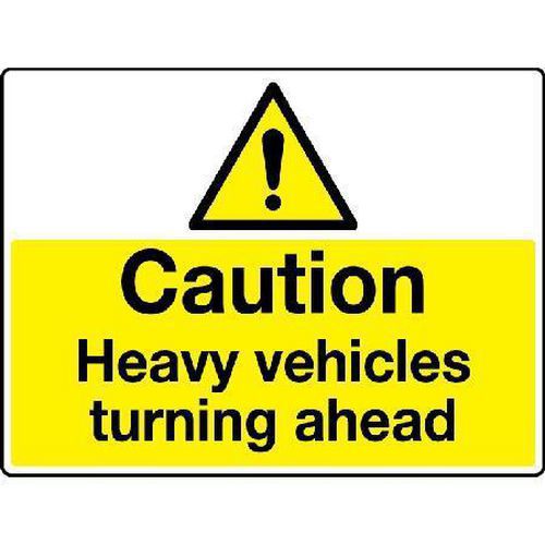 Caution Heavy Vehicles - Sign