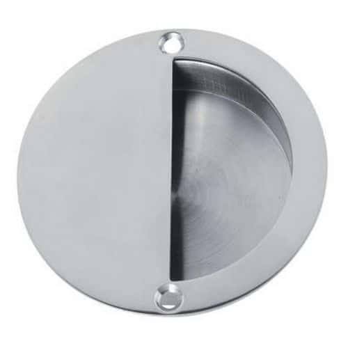 Altro Circular Flush Cabinet Handle - 90mm - Polished Stainless Steel
