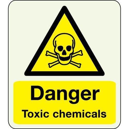 Danger Toxic Chemicals Photoluminescent Sign